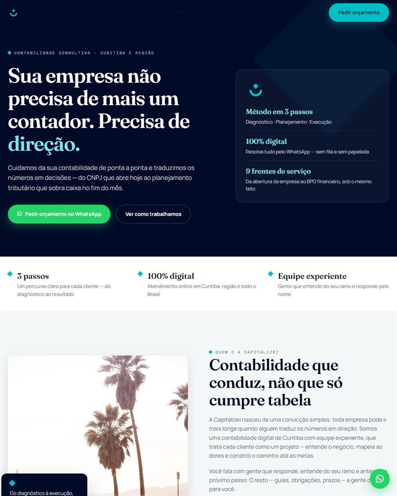 Prévia do site da Capitalizei